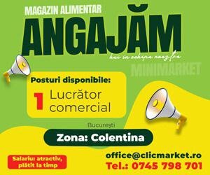 Lucrator comercial pentru minimarket zona Colentina